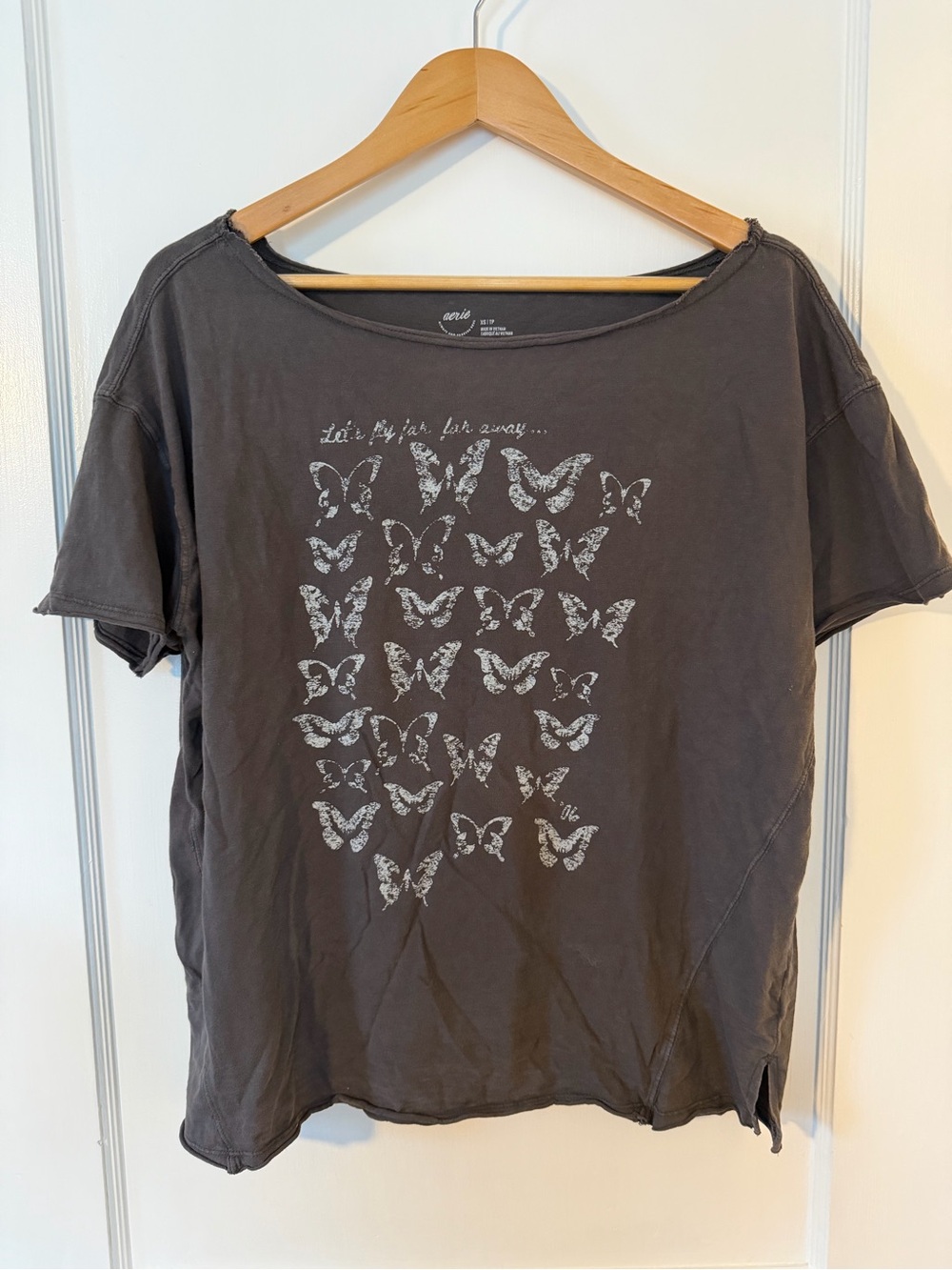 Aerie Off The Shoulder Oversized Boyfriend T-Shirt